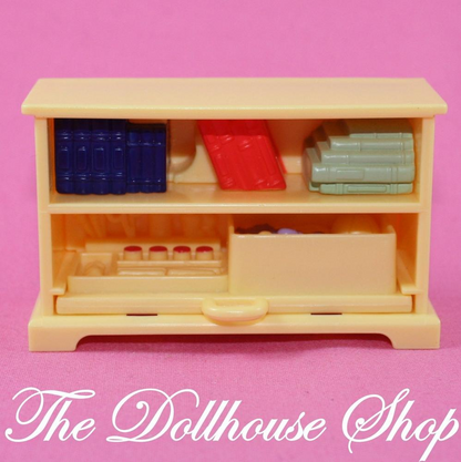Fisher Price Loving Family Dollhouse Yellow Craft Book Shelf Kids Bedroom office-Toys & Hobbies:Preschool Toys & Pretend Play:Fisher-Price:1963-Now:Dollhouses-Fisher-Price-Dollhouse,Fisher Price,Kids Bedroom,Living Room,Loving Family,Nursery Room,Playroom,Used-The Dollhouse Shop