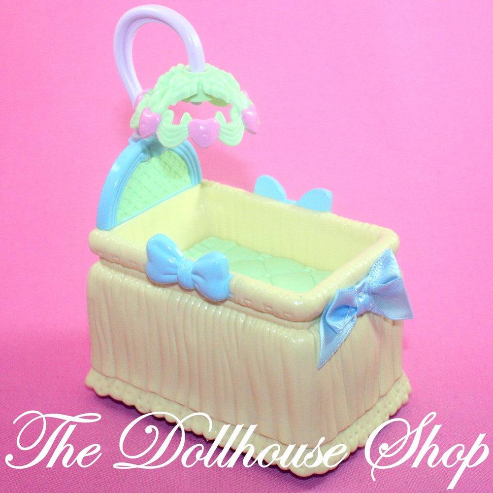 Fisher Price Loving Family Dollhouse Yellow Doll Crib Cradle Nursery Holidays-Toys & Hobbies:Preschool Toys & Pretend Play:Fisher-Price:1963-Now:Dollhouses-Fisher-Price-Baby,Cribs & Cradles,Dollhouse,Fisher Price,Home for the Holidays,Home for the Holidays Dollhouse,Loving Family,Nursery Room,Used,Yellow-Fisher Price Loving Family Dollhouse yellow crib with rocking cradle fits 2-inch dolls. Perfect for holiday play! Shop now at The Dollhouse Shop!-The Dollhouse Shop