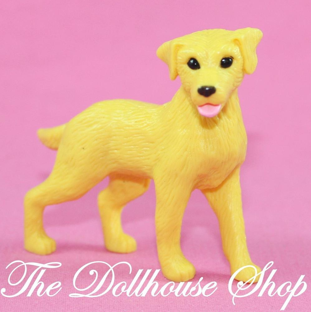 Fisher Price Loving Family Dollhouse Yellow Pet Puppy Dog Labrador-Toys & Hobbies:Preschool Toys & Pretend Play:Fisher-Price:1963-Now:Dollhouses-Fisher-Price-Animals & Pets,Dollhouse,Fisher Price,Loving Family,Used-The Dollhouse Shop