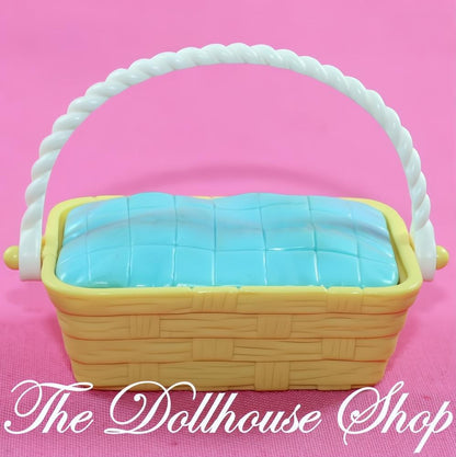 Fisher Price Loving Family Dollhouse Yellow Picnic Basket Set Doll Food Kitchen-The Dollhouse Shop