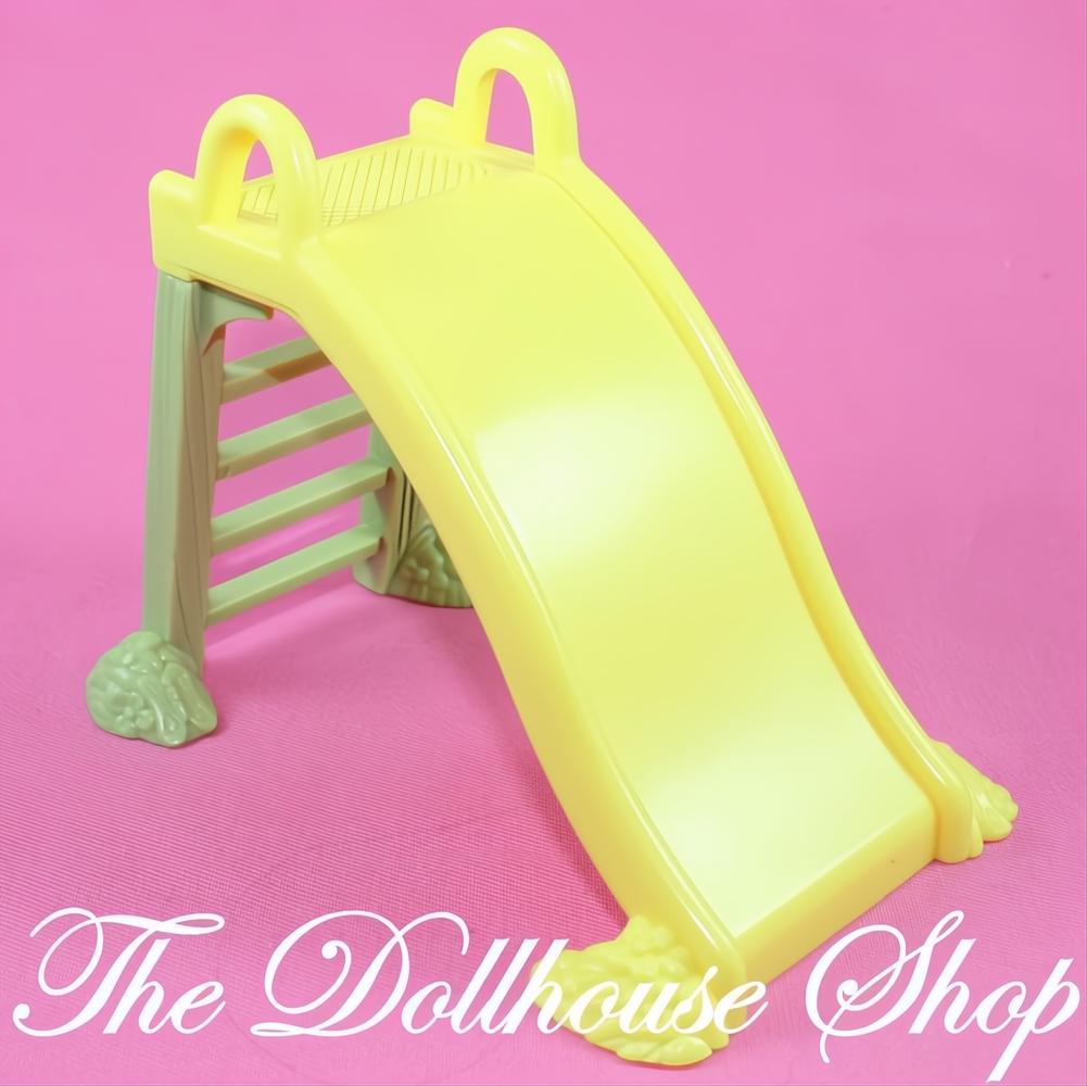 Fisher-Price Loving Family Dollhouse Yellow Slide Backyard Fun Playground-The Dollhouse Shop