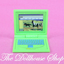 Fisher Price Loving Family Dollhouse green PC Computer Doll Laptop Office-Toys & Hobbies:Preschool Toys & Pretend Play:Fisher-Price:1963-Now:Dollhouses-Fisher-Price-Bedroom,Dollhouse,Fisher Price,Kids Bedroom,Living Room,Loving Family,Office,Used-Fisher Price Loving Family Dollhouse green laptop with horse screen for dollhouse fun. Perfect for pretend play! Find it now at The Dollhouse Shop!-The Dollhouse Shop