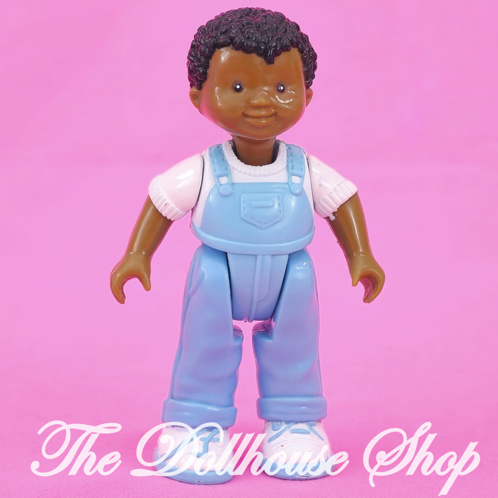 Fisher-Price Loving Family Dream Dollhouse African American Boy Doll Blue-Toys & Hobbies:Preschool Toys & Pretend Play:Fisher-Price:1963-Now:Dollhouses-Fisher-Price-Blonde Hair,Blue,Boy Dolls,Dollhouse,Dolls,Dream Dollhouse,Fisher Price,Loving Family,Used-The Dollhouse Shop
