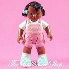 Fisher Price Loving Family Dream Dollhouse African American Girl Pink Doll-Toys & Hobbies:Preschool Toys & Pretend Play:Fisher-Price:1963-Now:Dollhouses-Fisher-Price-African American,Brown Hair,Dollhouse,Dolls,Dream Dollhouse,Fisher Price,Girl Dolls,Loving Family,Pink,Used-Fisher Price Loving Family Dream Dollhouse African American Girl Doll in pink coveralls. Perfect for creative play! Shop now at The Dollhouse Shop!-The Dollhouse Shop