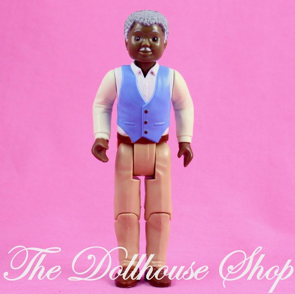 Fisher Price Loving Family Dream Dollhouse African American Grandpa Grandfather-Toys & Hobbies:Preschool Toys & Pretend Play:Fisher-Price:1963-Now:Dollhouses-Fisher-Price-Dollhouse,Dolls,Dream Dollhouse,Fisher Price,Grandpa,Loving Family,Used-The Dollhouse Shop