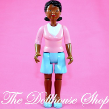 Fisher Price Loving Family Dream Dollhouse African American Mom Mother Doll-Toys & Hobbies:Preschool Toys & Pretend Play:Fisher-Price:1963-Now:Dollhouses-Fisher-Price-African American,Blue,Brown Hair,Dollhouse,Dolls,Dream Dollhouse,Fisher Price,Loving Family,Mother,Used-The Dollhouse Shop