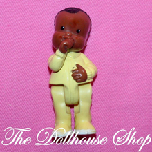 Fisher Price Loving Family Dream Dollhouse African American Yellow Baby Boy Doll-Toys & Hobbies:Preschool Toys & Pretend Play:Fisher-Price:1963-Now:Dollhouses-Fisher-Price-African American,Baby,Boy Dolls,Brown,Dollhouse,Dolls,Dream Dollhouse,Fisher Price,Loving Family,Nursery Room,Used,Yellow-The Dollhouse Shop