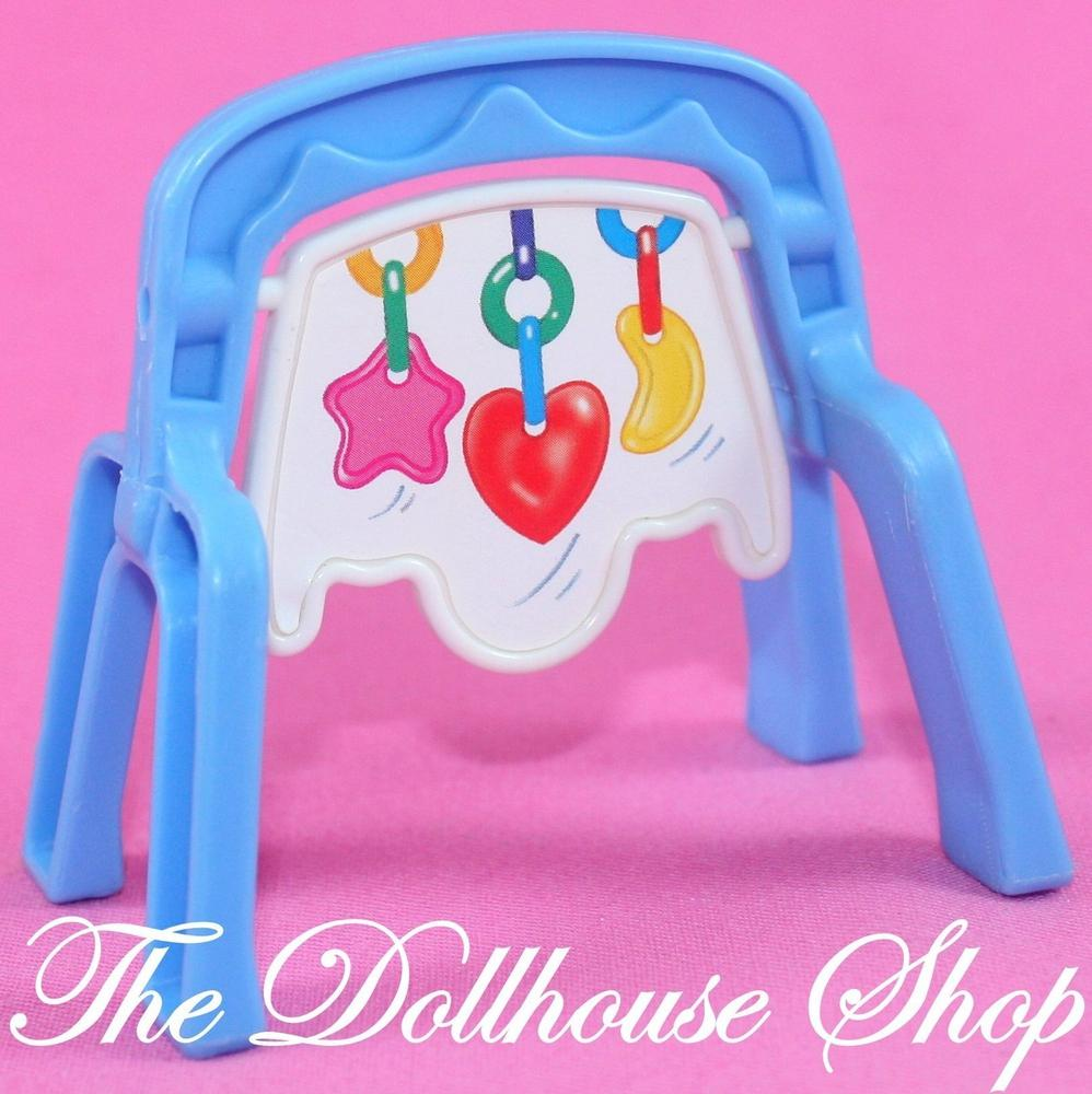 Fisher Price Loving Family Dream Dollhouse Baby Doll's Blue Nursery Play Gym Toy-Toys & Hobbies:Preschool Toys & Pretend Play:Fisher-Price:1963-Now:Dollhouses-Fisher-Price-Dollhouse,Dream Dollhouse,Fisher Price,Loving Family,Nursery Room,Used-The Dollhouse Shop