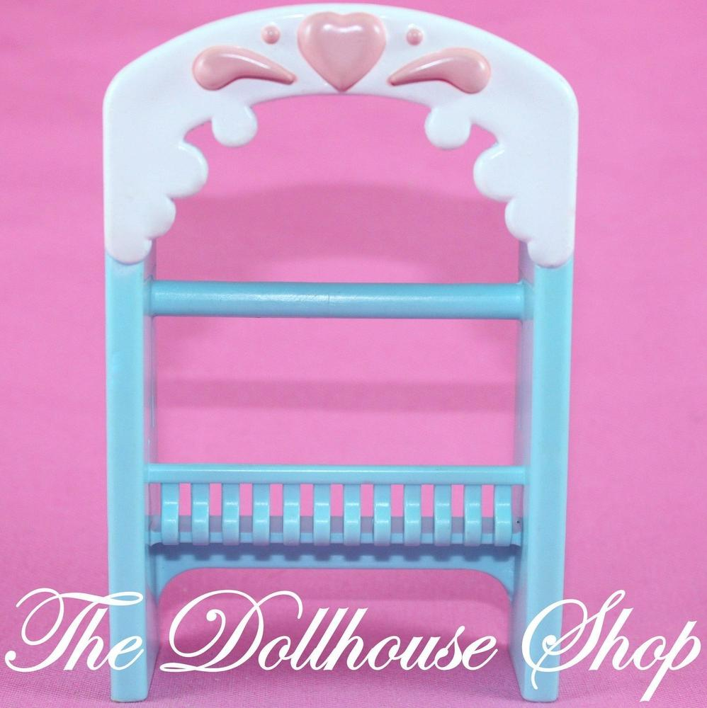 Fisher Price Loving Family Dream Dollhouse Bathroom Towel Rack Stand-Toys & Hobbies:Preschool Toys & Pretend Play:Fisher-Price:1963-Now:Dollhouses-Fisher-Price-Bathroom,Blue,Dollhouse,Dream Dollhouse,Fisher Price,Loving Family,Used-The Dollhouse Shop