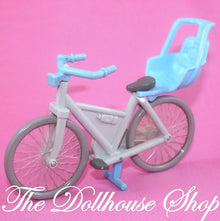 Fisher Price Loving Family Dream Dollhouse Bicycle Bike Blue Baby Boy Doll Seat-Toys & Hobbies:Preschool Toys & Pretend Play:Fisher-Price:1963-Now:Dollhouses-Fisher-Price-Backyard Fun,Dollhouse,Dream Dollhouse,Fisher Price,Loving Family,Outdoor Furniture,Used-Fisher Price Loving Family Dollhouse bike with baby seat fits 2-inch dolls. Great for pretend play! Find it now at The Dollhouse Shop!-The Dollhouse Shop
