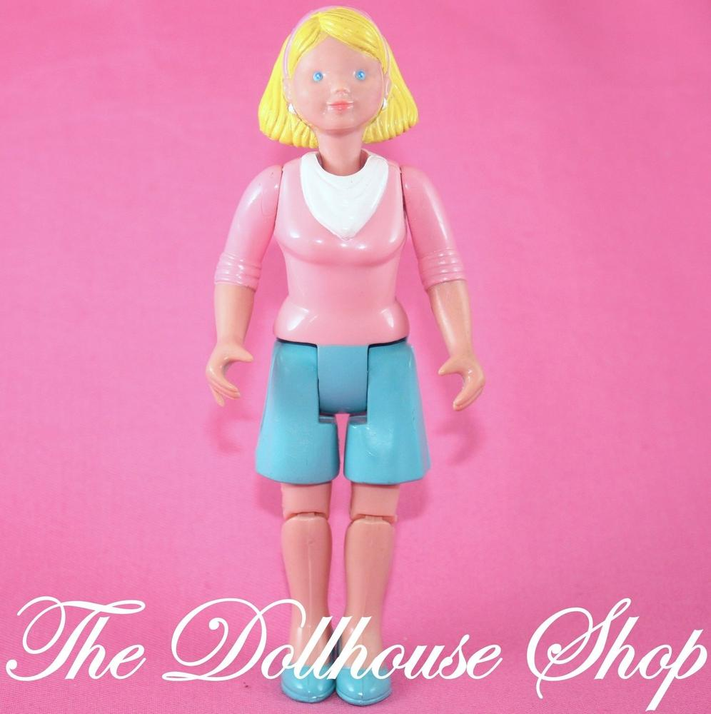Fisher Price Loving Family Dream Dollhouse Blond Mom Mother woman doll People-Toys & Hobbies:Preschool Toys & Pretend Play:Fisher-Price:1963-Now:Dollhouses-Fisher-Price-Blonde Hair,Dollhouse,Dolls,Dream Dollhouse,Fisher Price,Loving Family,Mother,Used-The Dollhouse Shop