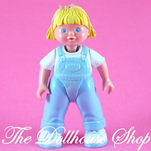 Fisher Price Loving Family Dream Dollhouse Blonde Girl Doll in Blue-Toys & Hobbies:Preschool Toys & Pretend Play:Fisher-Price:1963-Now:Dollhouses-Fisher-Price-Blonde Hair,Blue,Dollhouse,Dolls,Dream Dollhouse,Fisher Price,Girl Dolls,Loving Family,Twins,Used-The Dollhouse Shop