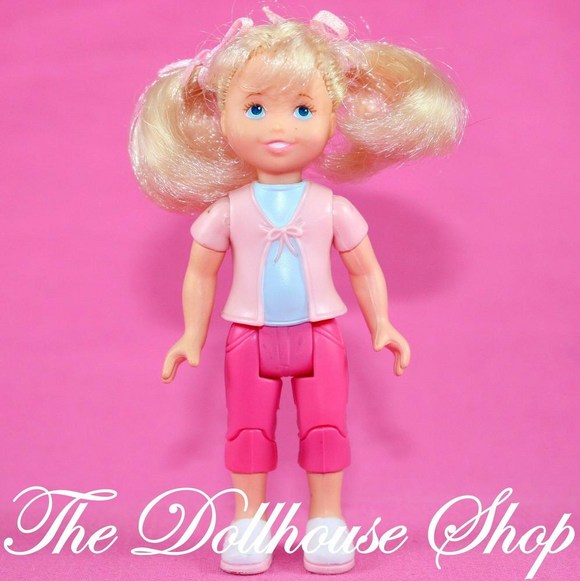 Fisher Price Loving Family Dream Dollhouse Blonde Pink Girl Sister doll-Toys & Hobbies:Preschool Toys & Pretend Play:Fisher-Price:1963-Now:Dollhouses-Fisher Price-Blonde Hair,Dollhouse,Dolls,Fisher Price,Girl Dolls,Loving Family,Used-The Dollhouse Shop