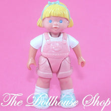 Fisher Price Loving Family Dream Dollhouse Blonde Pink Girl Sister doll-Toys & Hobbies:Preschool Toys & Pretend Play:Fisher-Price:1963-Now:Dollhouses-Fisher-Price-Blonde Hair,Dollhouse,Dolls,Dream Dollhouse,Fisher Price,Girl Dolls,Loving Family,Pink,Used-Fisher Price Loving Family Dream Dollhouse Blonde Girl in pink overalls, perfect for creative play. Shop now at The Dollhouse Shop for fun dolls!-The Dollhouse Shop