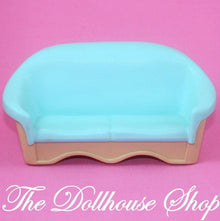 Fisher Price Loving Family Dream Dollhouse Blue Aqua Sofa Seat-Toys & Hobbies:Preschool Toys & Pretend Play:Fisher-Price:1963-Now:Dollhouses-Fisher-Price-Blue,Chairs,Dollhouse,Dream Dollhouse,Fisher Price,Living Room,Loving Family,Used-Fisher Price Loving Family Dream Dollhouse Aqua Blue loveseat sofa, perfect for pretend play. Find it now at The Dollhouse Shop for endless fun!-The Dollhouse Shop