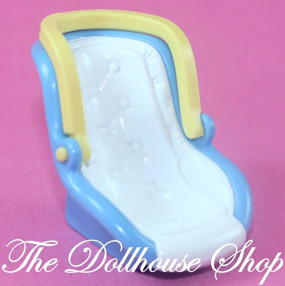 Fisher Price Loving Family Dream Dollhouse Blue Baby Boy Doll Carrier Car Seat-Toys & Hobbies:Preschool Toys & Pretend Play:Fisher-Price:1963-Now:Dollhouses-Fisher-Price-Blue,Cars Vans & Campers,Dollhouse,Dream Dollhouse,Fisher Price,Loving Family,Nursery Room,Used-Fisher Price Loving Family Dream Dollhouse Blue Baby Carrier fits 2-inch dolls, perfect for playtime fun! Shop now at The Dollhouse Shop!-The Dollhouse Shop