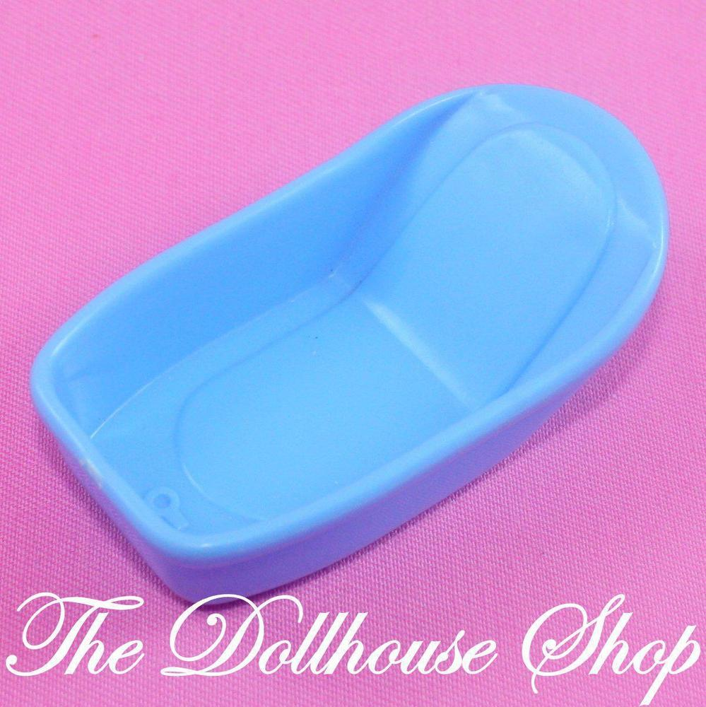 Fisher Price Loving Family Dream Dollhouse Blue Baby Doll Bath tub Nursery Room-Toys & Hobbies:Preschool Toys & Pretend Play:Fisher-Price:1963-Now:Dollhouses-Fisher-Price-Bathroom,Blue,Dollhouse,Dream Dollhouse,Fisher Price,Loving Family,Nursery Room,Used-The Dollhouse Shop