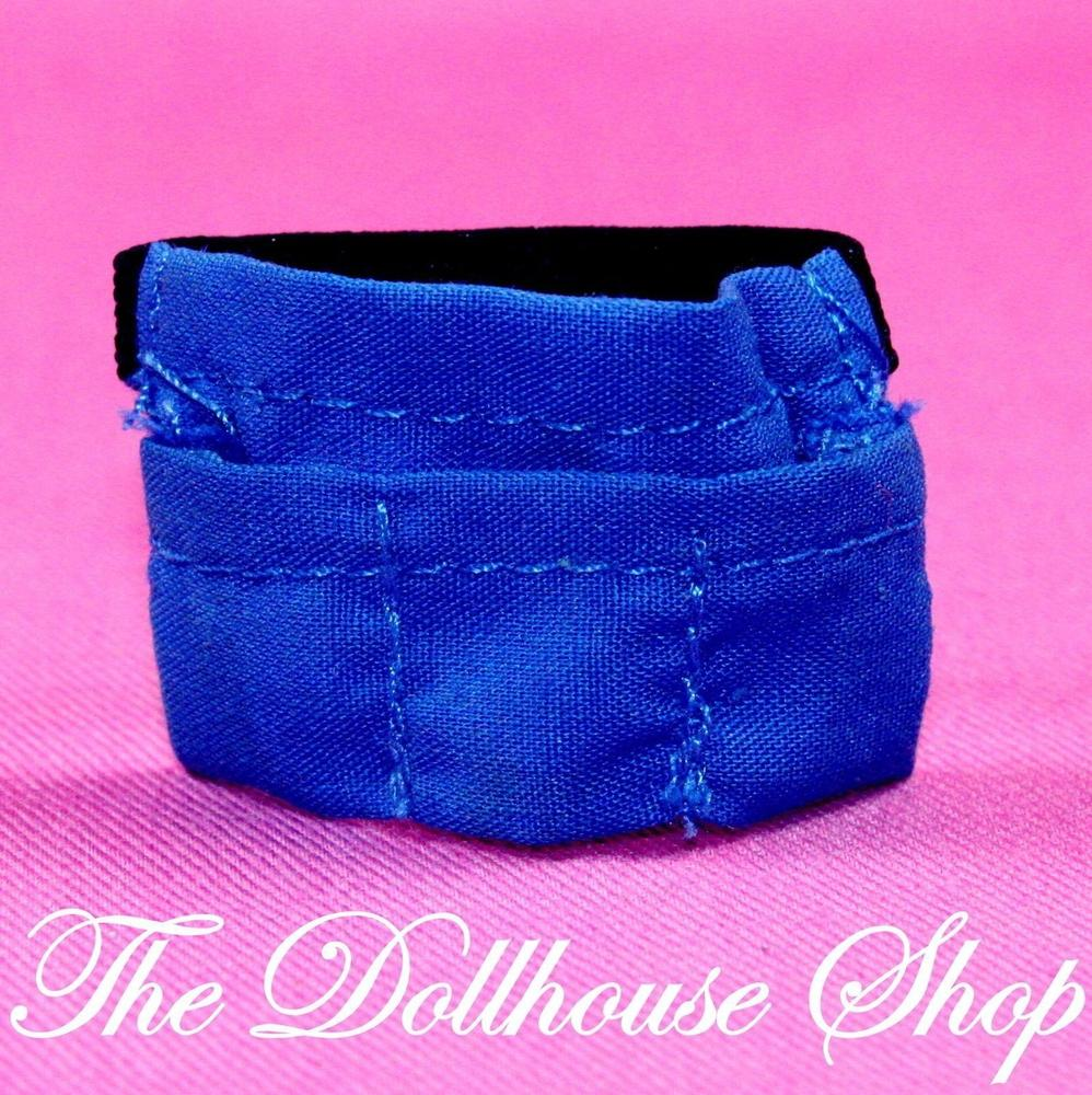 Fisher Price Loving Family Dream Dollhouse Blue Money Apron Village Vendor Shop-Toys & Hobbies:Preschool Toys & Pretend Play:Fisher-Price:1963-Now:Dollhouses-Fisher-Price-Doll Dress Ups,Dollhouse,Dream Dollhouse,Fisher Price,Loving Family,Used,Village Police Office & Vendor Sets-The Dollhouse Shop