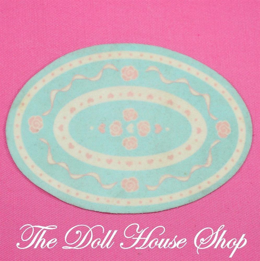 Fisher Price Loving Family Dream Dollhouse Blue White Area Floor Rug Mat Carpet-Toys & Hobbies:Preschool Toys & Pretend Play:Fisher-Price:1963-Now:Dollhouses-Fisher-Price-Blankets & Rugs,Dollhouse,Dream Dollhouse,Fisher Price,Living Room,Loving Family,Soft Furnishings,Used-Fisher Price Loving Family Dream Dollhouse blue & white rug adds charm to playtime. Find this perfect pre-owned mat at The Dollhouse Shop today!-The Dollhouse Shop