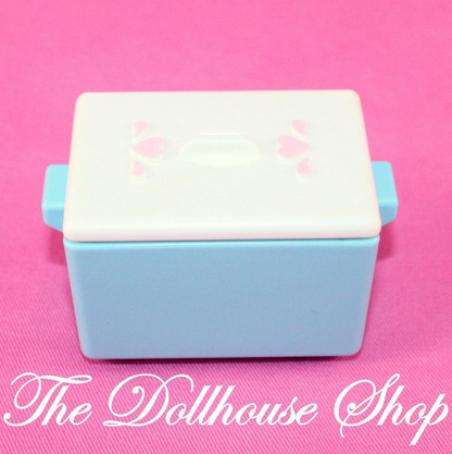 Fisher Price Loving Family Dream Dollhouse Blue White Ice Chest Cooler Camp-Toys & Hobbies:Preschool Toys & Pretend Play:Fisher-Price:1963-Now:Dollhouses-Fisher-Price-Camping Sets,Dollhouse,Dream Dollhouse,Fisher Price,Kitchen,Loving Family,Outdoor Furniture,Used-The Dollhouse Shop