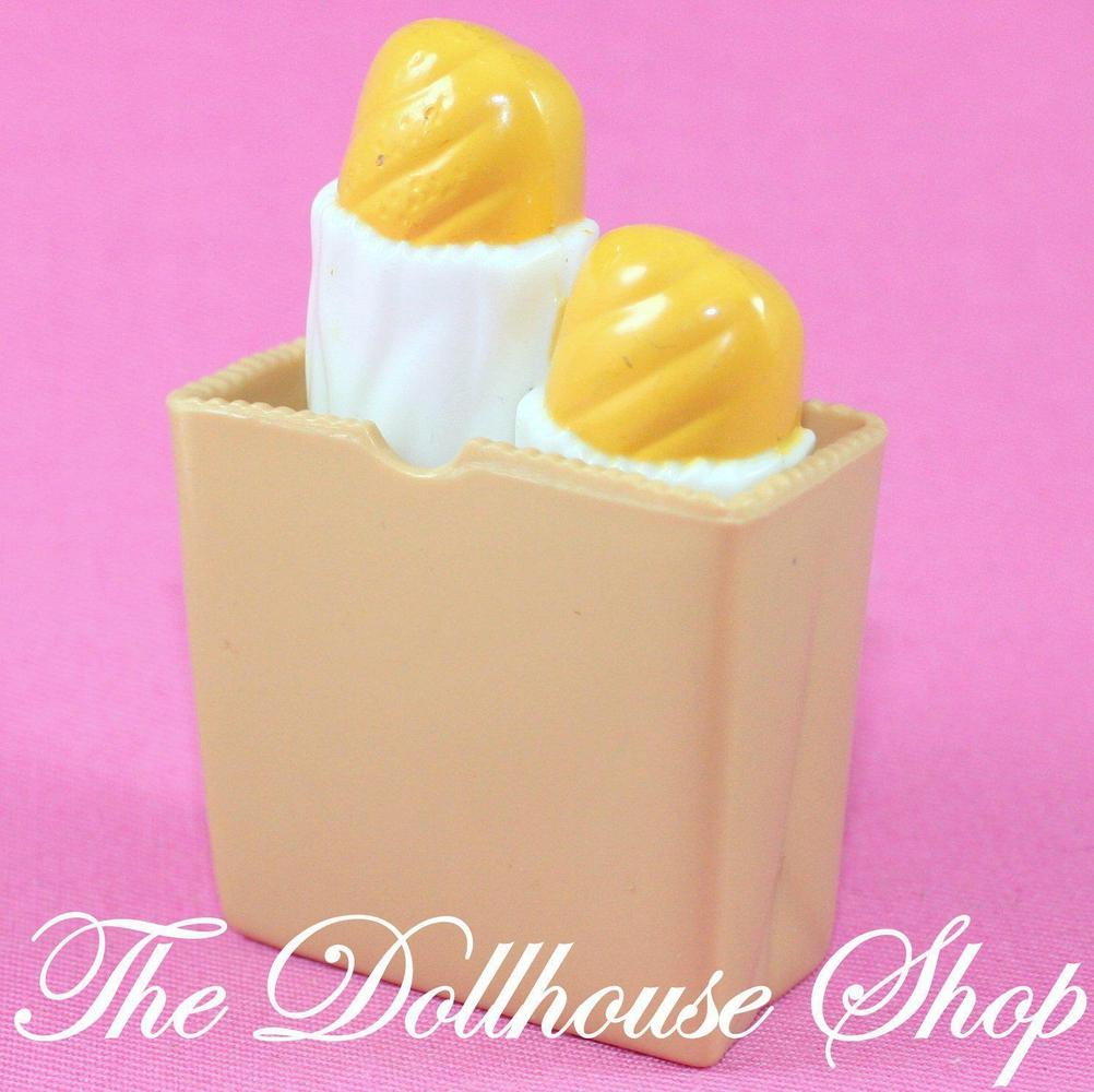 Fisher Price Loving Family Dream Dollhouse Bread Grocery Bag Doll Kitchen Food-Toys & Hobbies:Preschool Toys & Pretend Play:Fisher-Price:1963-Now:Dollhouses-Fisher-Price-Dining Room,Dollhouse,Dream Dollhouse,Fisher Price,Food Accessories,Kitchen,Loving Family,Used-The Dollhouse Shop