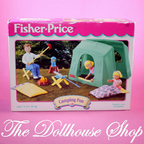 Fisher Price Loving Family Dream Dollhouse Camping Fun Tent Set-Toys & Hobbies:Preschool Toys & Pretend Play:Fisher-Price:1963-Now:Dollhouses-Fisher-Price-Camping Sets,Dream Dollhouse,Fisher Price,Loving Family,New Boxed Sets-The Dollhouse Shop