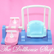 Fisher Price Loving Family Dream Dollhouse Dolls See Saw Swing Set Teeter Totter-Toys & Hobbies:Preschool Toys & Pretend Play:Fisher-Price:1963-Now:Dollhouses-Fisher-Price-Backyard Fun,Dollhouse,Dream Dollhouse,Fisher Price,Loving Family,Outdoor Furniture,Used-The Dollhouse Shop