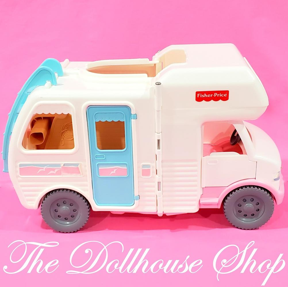 Fisher Price Loving Family Dream Dollhouse Family Vacation Camper van RV-Toys & Hobbies:Preschool Toys & Pretend Play:Fisher-Price:1963-Now:Dollhouses-Fisher-Price-Backyard Fun,Camping Sets,Cars Vans & Campers,Dollhouse,Dream Dollhouse,Fisher Price,Loving Family,Outdoor Furniture,Used-The Dollhouse Shop