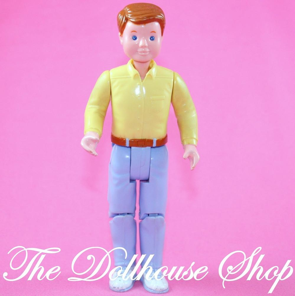Fisher Price Loving Family Dream Dollhouse Father Doll Dad People RV Brunette-Toys & Hobbies:Preschool Toys & Pretend Play:Fisher-Price:1963-Now:Dollhouses-Fisher-Price-Brown Hair,Dollhouse,Dolls,Dream Dollhouse,Father,Fisher Price,Loving Family,Used-The Dollhouse Shop