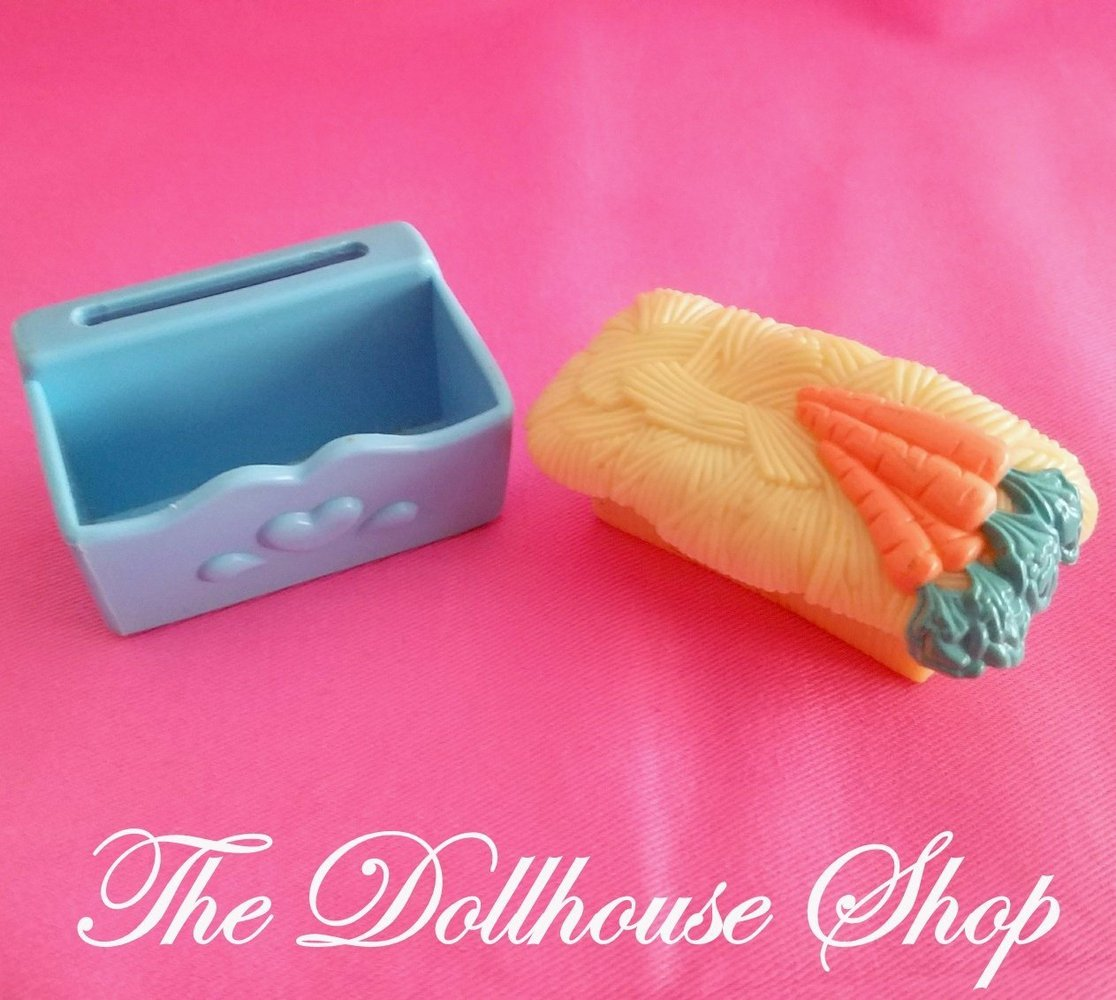 Fisher Price Loving Family Dream Dollhouse Feed Trough Food Horse Stable-Toys & Hobbies:Preschool Toys & Pretend Play:Fisher-Price:1963-Now:Dollhouses-Fisher-Price-Blue,Dollhouse,Dream Dollhouse,Fisher Price,Horses & Stables,Loving Family,Used-The Dollhouse Shop