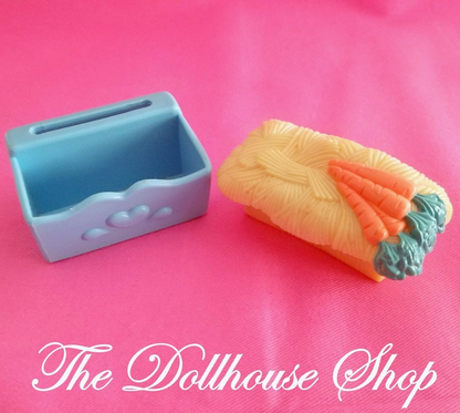 Fisher Price Loving Family Dream Dollhouse Feed Trough Food Horse Stable-Toys & Hobbies:Preschool Toys & Pretend Play:Fisher-Price:1963-Now:Dollhouses-Fisher-Price-Blue,Dollhouse,Dream Dollhouse,Fisher Price,Horses & Stables,Loving Family,Used-The Dollhouse Shop