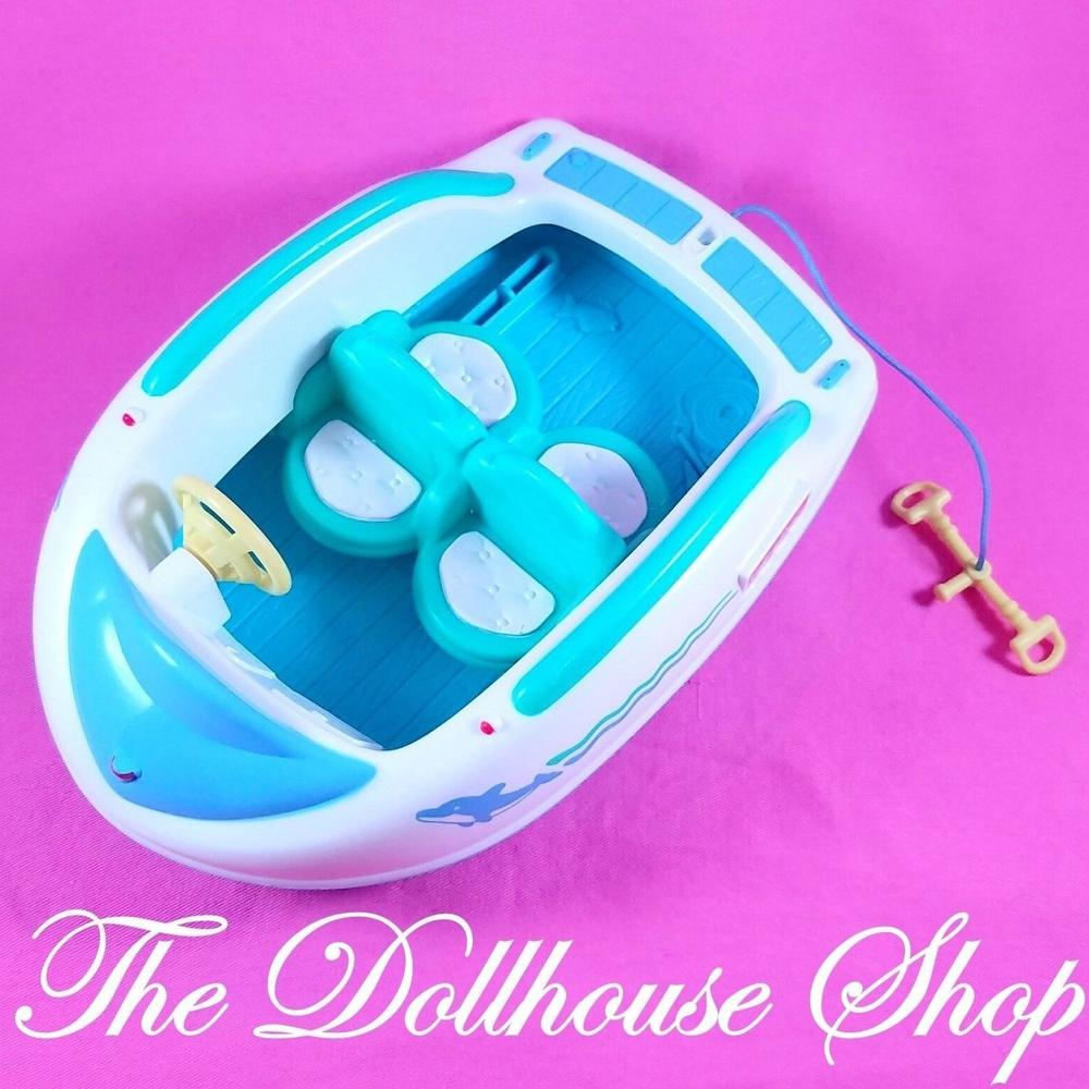 Fisher Price Loving Family Dream Dollhouse Fun at the Lake Water Sports Boat-Toys & Hobbies:Preschool Toys & Pretend Play:Fisher-Price:1963-Now:Dollhouses-Fisher-Price-Backyard Fun,Beach and Boat Sets,Dollhouse,Dream Dollhouse,Fisher Price,Loving Family,Outdoor Furniture,Used-The Dollhouse Shop