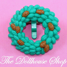 Fisher Price Loving Family Dream Dollhouse Green Christmas Holiday Wreath-Toys & Hobbies:Preschool Toys & Pretend Play:Fisher-Price:1963-Now:Dollhouses-Fisher-Price-Christmas,Dollhouse,Dream Dollhouse,Fisher Price,Green,Holidays & Seasonal,Loving Family,Used-The Dollhouse Shop