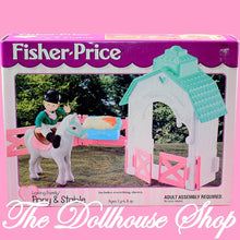 Fisher Price Loving Family Dream Dollhouse Horse Pony & Stable New-Toys & Hobbies:Preschool Toys & Pretend Play:Fisher-Price:1963-Now:Dollhouses-Fisher-Price-Animal & Pet Accessories,Animals & Pets,Dollhouse,Fisher Price,Horses & Stables,Loving Family,New,New Boxed Sets-Fisher Price Loving Family Dream Dollhouse Pony & Stable with gray pony, rider doll, stable & fence. Shop now at The Dollhouse Shop for fun play!-The Dollhouse Shop