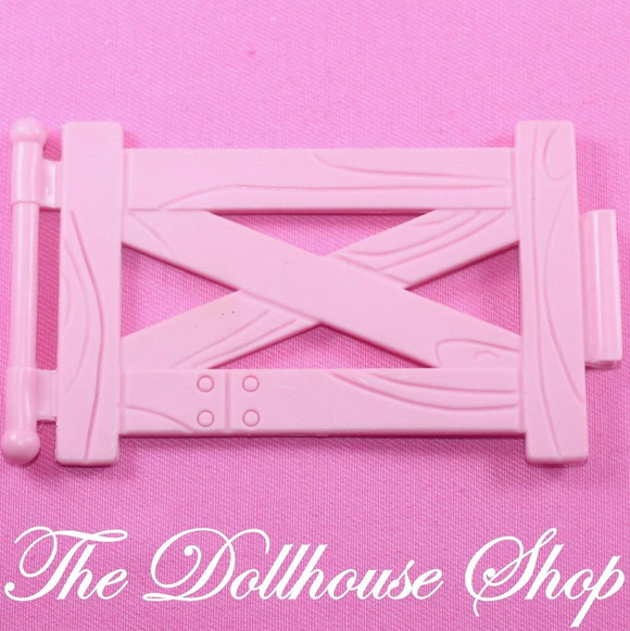 Fisher Price Loving Family Dream Dollhouse Horse Pony Stable Pink Fence-Toys & Hobbies:Preschool Toys & Pretend Play:Fisher-Price:1963-Now:Dollhouses-Fisher-Price-Dollhouse,Dream Dollhouse,Fisher Price,Horses & Stables,Loving Family,Pink,Used-The Dollhouse Shop
