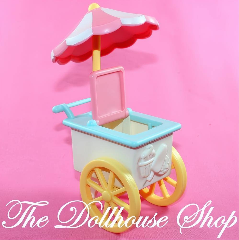 Fisher-Price Loving Family Dream Dollhouse Ice Cream Cart Village Vendor Shop-The Dollhouse Shop