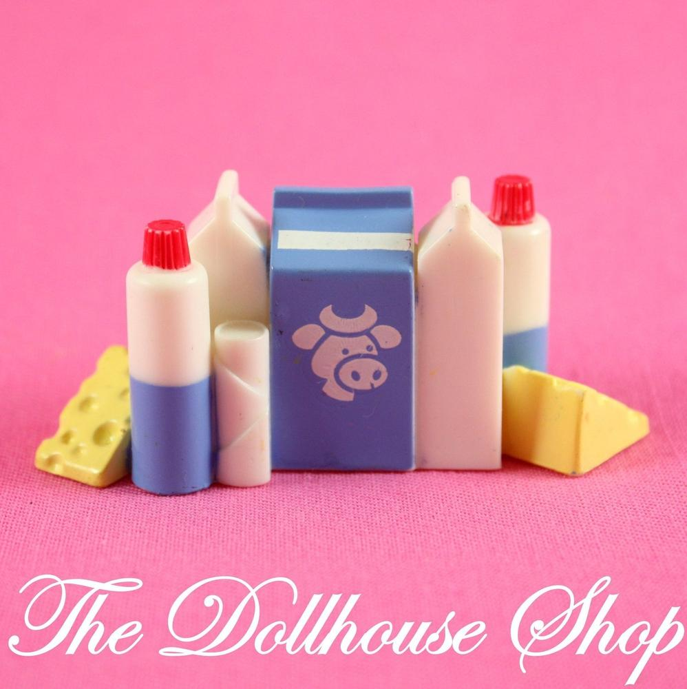 Fisher Price Loving Family Dream Dollhouse Kitchen Dairy Milk Cheese Doll Food-Toys & Hobbies:Preschool Toys & Pretend Play:Fisher-Price:1963-Now:Dollhouses-Fisher-Price-Dollhouse,Dream Dollhouse,Fisher Price,Food Accessories,Kitchen,Loving Family,Used-The Dollhouse Shop