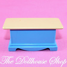 Fisher Price Loving Family Dream Dollhouse Living Room Blue Tan Coffee Table-Toys & Hobbies:Preschool Toys & Pretend Play:Fisher-Price:1963-Now:Dollhouses-Fisher-Price-Dollhouse,Dream Dollhouse,Fisher Price,Lamps & Coffee Tables,Living Room,Loving Family,Nursery Room,Tables,Used-Fisher Price Loving Family Dream Dollhouse Blue Tan Coffee Table toy chest at The Dollhouse Shop. Perfect for creative play and storage!-The Dollhouse Shop