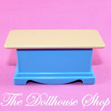 Fisher Price Loving Family Dream Dollhouse Living Room Blue Tan Coffee Table-Toys & Hobbies:Preschool Toys & Pretend Play:Fisher-Price:1963-Now:Dollhouses-Fisher-Price-Dollhouse,Dream Dollhouse,Fisher Price,Lamps & Coffee Tables,Living Room,Loving Family,Nursery Room,Playroom,Tables,Used-The Dollhouse Shop