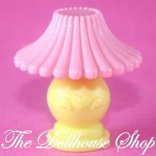 Fisher Price Loving Family Dream Dollhouse Living Room Yellow Pink Lamp-Toys & Hobbies:Preschool Toys & Pretend Play:Fisher-Price:1963-Now:Dollhouses-Fisher-Price-Dollhouse,Dream Dollhouse,Fisher Price,Lamps & Coffee Tables,Living Room,Loving Family,Used,Yellow-The Dollhouse Shop