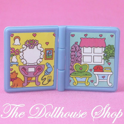 Fisher Price Loving Family Dream Dollhouse Miniature Blue Book for Doll Nursery-Toys & Hobbies:Preschool Toys & Pretend Play:Fisher-Price:1963-Now:Dollhouses-Fisher-Price-Dollhouse,Dream Dollhouse,Fisher Price,Kids Bedroom,Loving Family,Nursery Room,Playroom,Used-The Dollhouse Shop