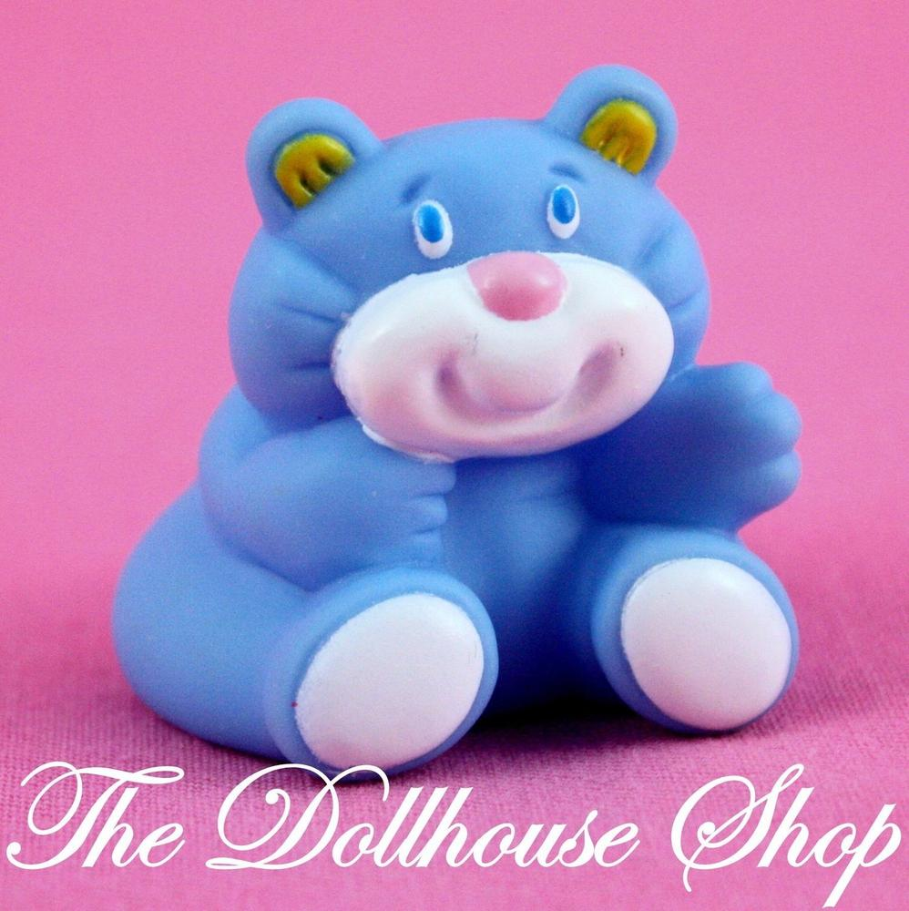 Fisher Price Loving Family Dream Dollhouse Miniature Blue Rumple Bear Nursery-Toys & Hobbies:Preschool Toys & Pretend Play:Fisher-Price:1963-Now:Dollhouses-Fisher-Price-Animals & Pets,Dollhouse,Dream Dollhouse,Fisher Price,Kids Bedroom,Loving Family,Nursery Room,Playroom,Used-The Dollhouse Shop