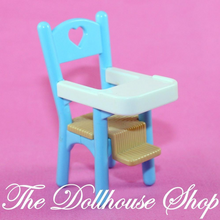 Fisher Price Loving Family Dream Dollhouse Nursery Blue High Chair-Toys & Hobbies:Preschool Toys & Pretend Play:Fisher-Price:1963-Now:Dollhouses-Fisher-Price-Blue,Chairs,Dining Room,Dollhouse,Dream Dollhouse,Fisher Price,Kitchen,Loving Family,Nursery Room,Used-The Dollhouse Shop