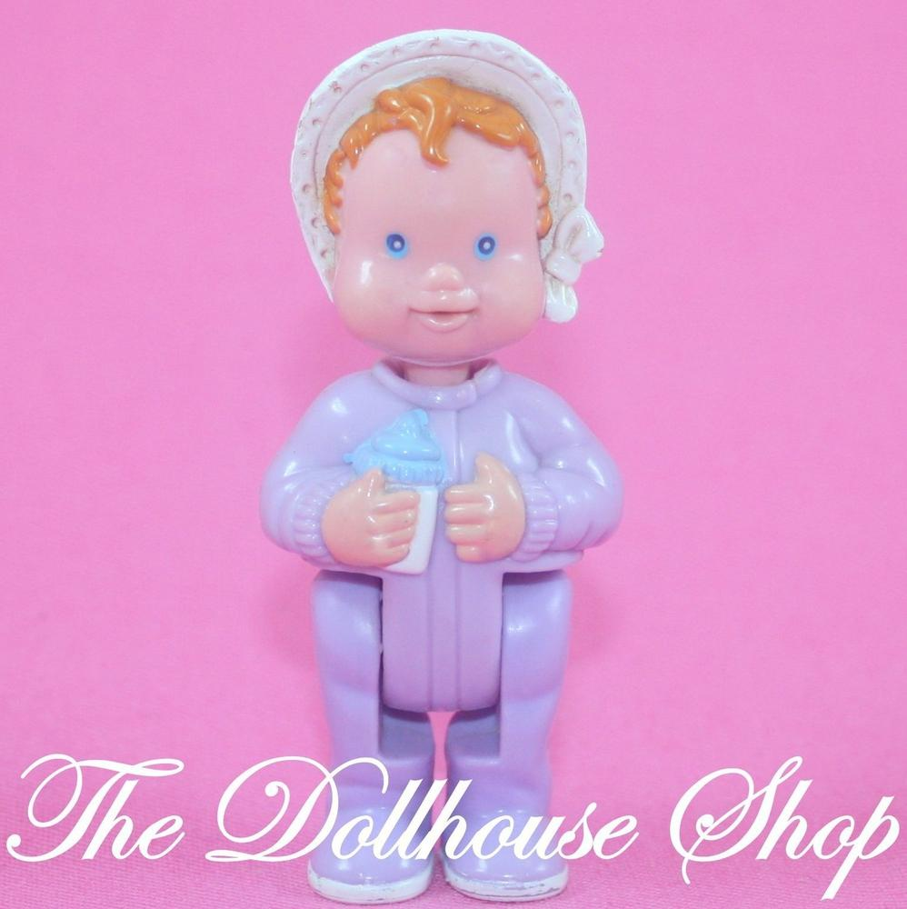 Fisher Price Loving Family Dream Dollhouse Nursery Purple Baby Girl Doll-Toys & Hobbies:Preschool Toys & Pretend Play:Fisher-Price:1963-Now:Dollhouses-Fisher-Price-Baby,Dollhouse,Dolls,Dream Dollhouse,Fisher Price,Loving Family,Nursery Room,Purple,Used-The Dollhouse Shop