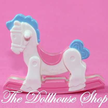Fisher Price Loving Family Dream Dollhouse Nursery Toy Doll White Rocking Horse-Toys & Hobbies:Preschool Toys & Pretend Play:Fisher-Price:1963-Now:Dollhouses-Fisher-Price-Dollhouse,Dream Dollhouse,Fisher Price,Kids Bedroom,Loving Family,Nursery Room,Playroom,Used-The Dollhouse Shop
