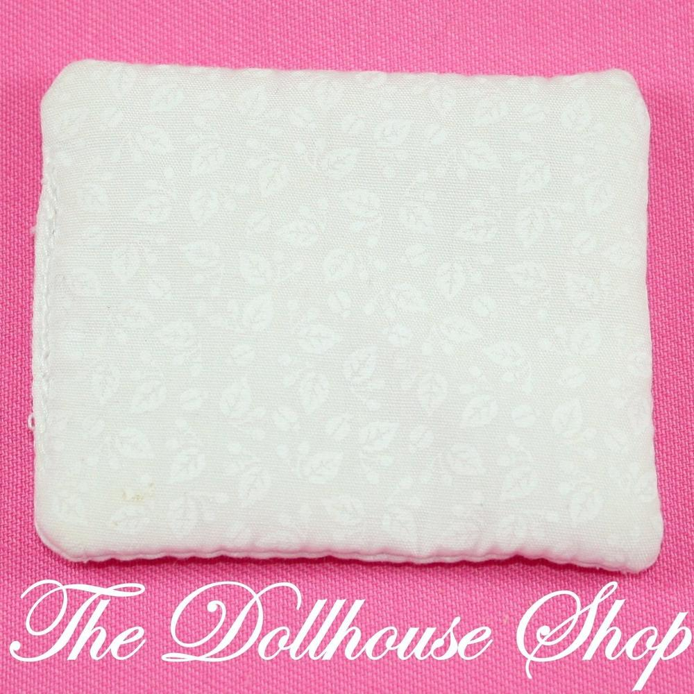 Fisher Price Loving Family Dream Dollhouse Parents Bedroom Bed Pillow-Toys & Hobbies:Preschool Toys & Pretend Play:Fisher-Price:1963-Now:Dollhouses-Fisher-Price-Bedroom,Dollhouse,Dream Dollhouse,Fisher Price,Loving Family,Parents Bedroom,Pillows,Used,White-The Dollhouse Shop