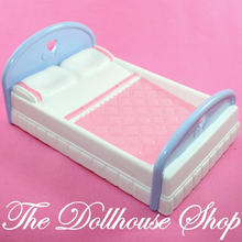 Fisher Price Loving Family Dream Dollhouse Parents Bedroom Pink Queen Bed-Toys & Hobbies:Preschool Toys & Pretend Play:Fisher-Price:1963-Now:Dollhouses-Fisher-Price-Bedroom,Dollhouse,Dream Dollhouse,Fisher Price,Loving Family,Used-The Dollhouse Shop