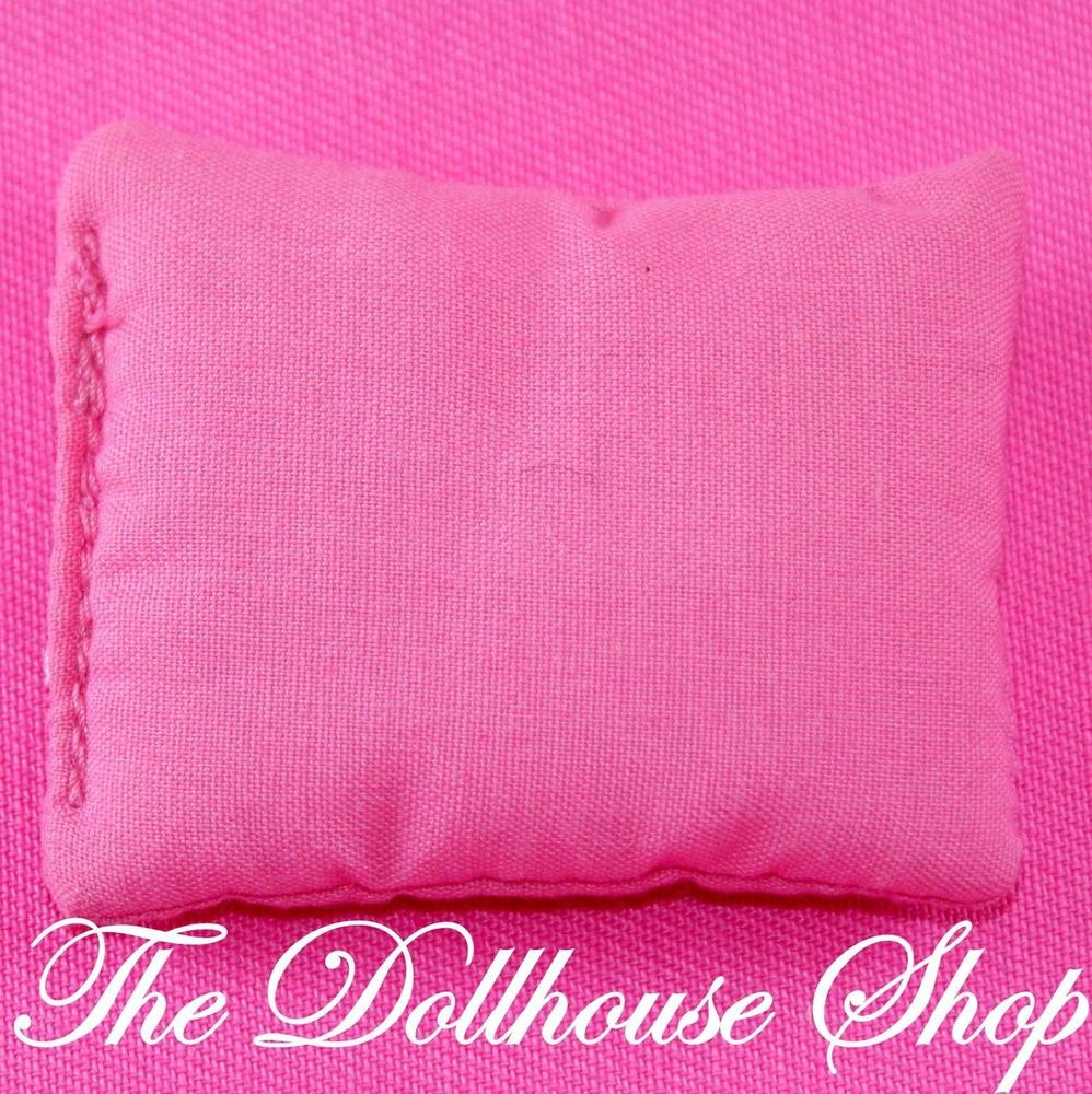 Fisher Price Loving Family Dream Dollhouse Parents Room Pink Bed Pillow Bedroom-Toys & Hobbies:Preschool Toys & Pretend Play:Fisher-Price:1963-Now:Dollhouses-Fisher-Price-Bedroom,Dream Dollhouse,Fisher Price,Kids Bedroom,Loving Family,Parents Bedroom,Pillows,Pink,Used-The Dollhouse Shop