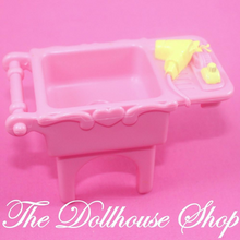 Fisher Price Loving Family Dream Dollhouse Pet Shop Pink Dog Cat Bath Sink-Toys & Hobbies:Preschool Toys & Pretend Play:Fisher-Price:1963-Now:Dollhouses-Fisher-Price-Animal & Pet Accessories,Dollhouse,Dream Dollhouse,Dress Shop and Pet Shop Set,Fisher Price,Loving Family,Used-The Dollhouse Shop
