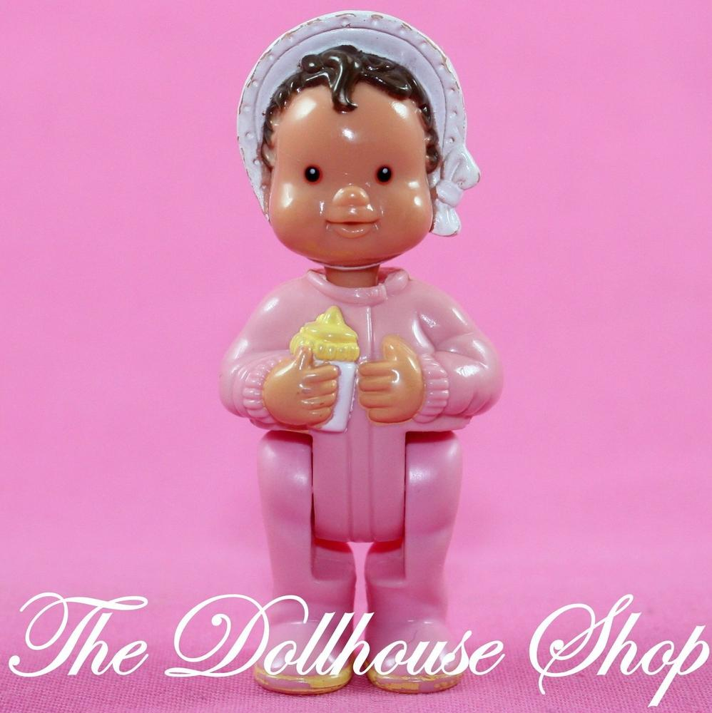 Fisher Price Loving Family Dream Dollhouse Pink Baby Girl Doll Brown Hair-Toys & Hobbies:Preschool Toys & Pretend Play:Fisher-Price:1963-Now:Dollhouses-Fisher-Price-Baby,Brown Hair,Dollhouse,Dolls,Dream Dollhouse,Girl Dolls,Hispanic,Loving Family,Nursery Room,Pink,Used-The Dollhouse Shop
